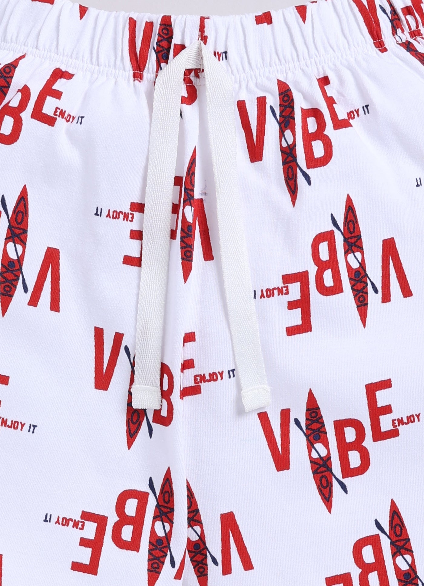 Short For Boys Casual Printed Pure Cotton  (White, Pack of 1)