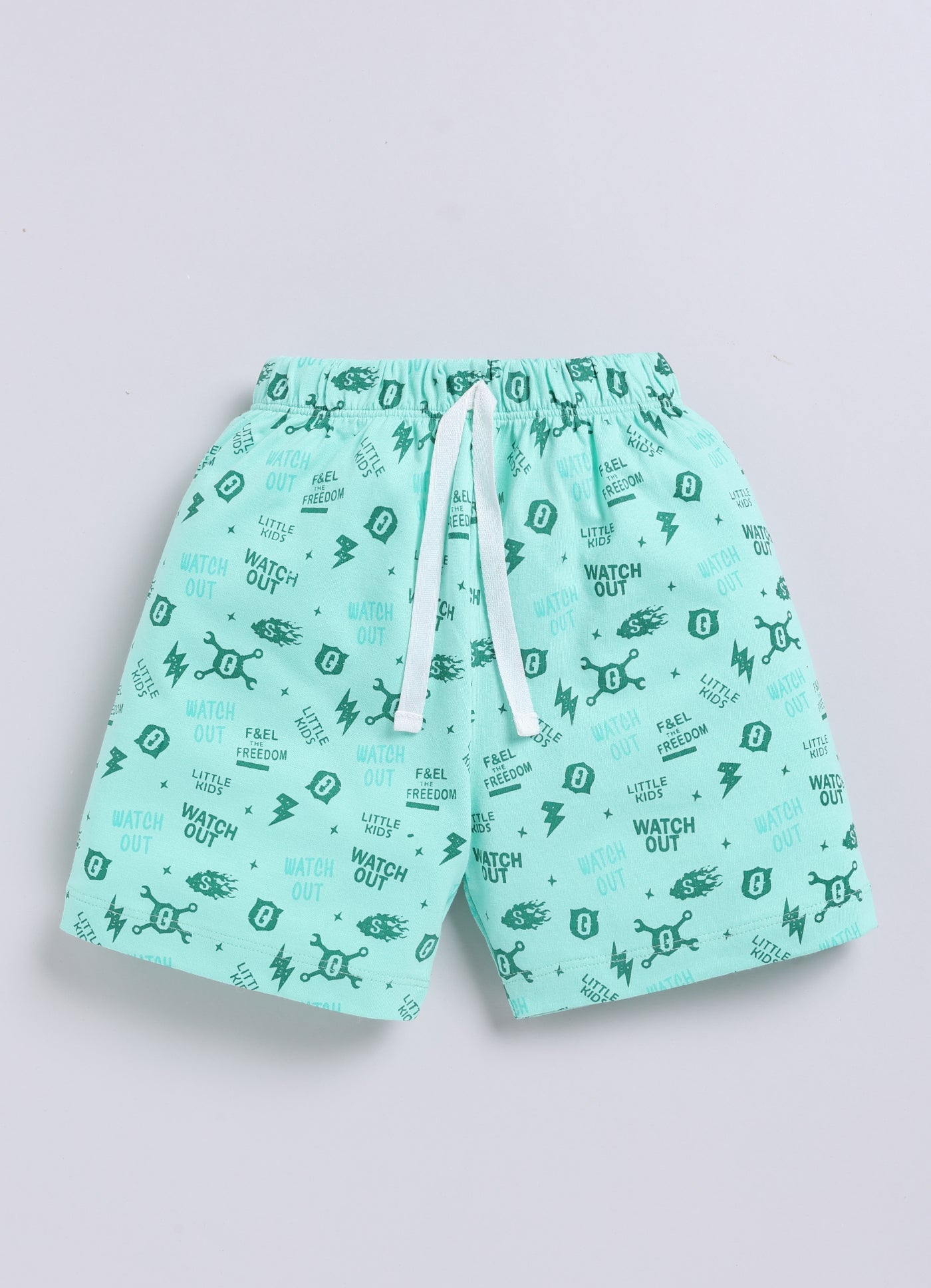 Short For Boys Casual Printed Pure Cotton  (Green, Pack of 1)