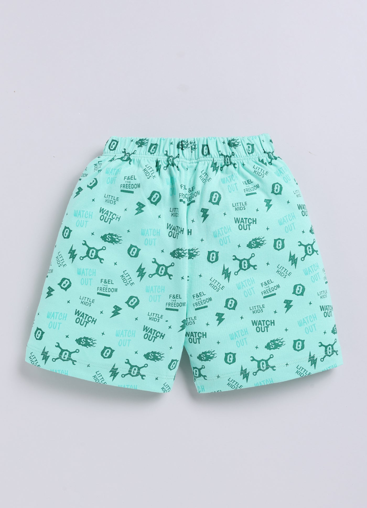 Short For Boys Casual Printed Pure Cotton  (Green, Pack of 1)