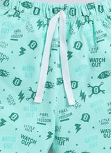 Short For Boys Casual Printed Pure Cotton  (Green, Pack of 1)
