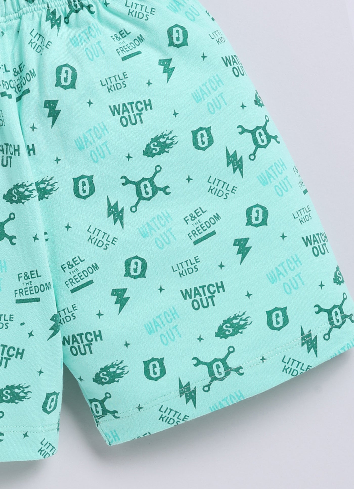 Short For Boys Casual Printed Pure Cotton  (Green, Pack of 1)