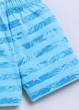 Short For Boys Casual Printed Pure Cotton  (Blue, Pack of 1)