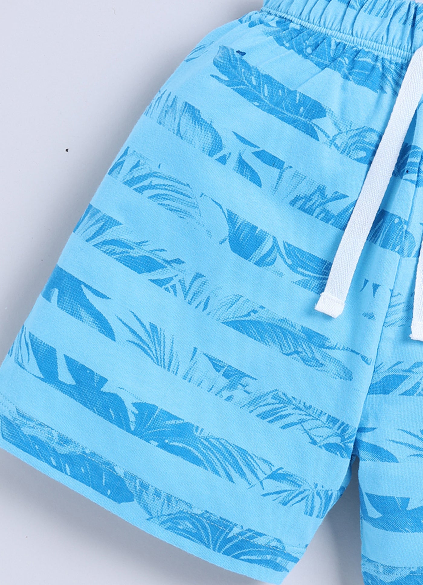 Short For Boys Casual Printed Pure Cotton  (Blue, Pack of 1)