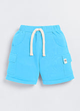 Baby Boys Casual T-shirt Shorts  (Yellow and Blue)