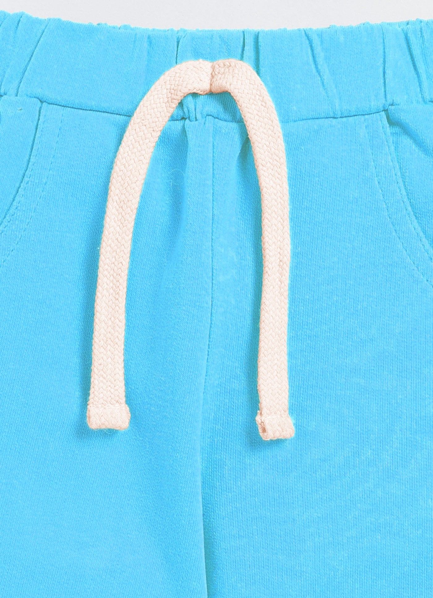 Short For Boys Casual Solid Cotton Blend  (Light Blue, Pack of 1)