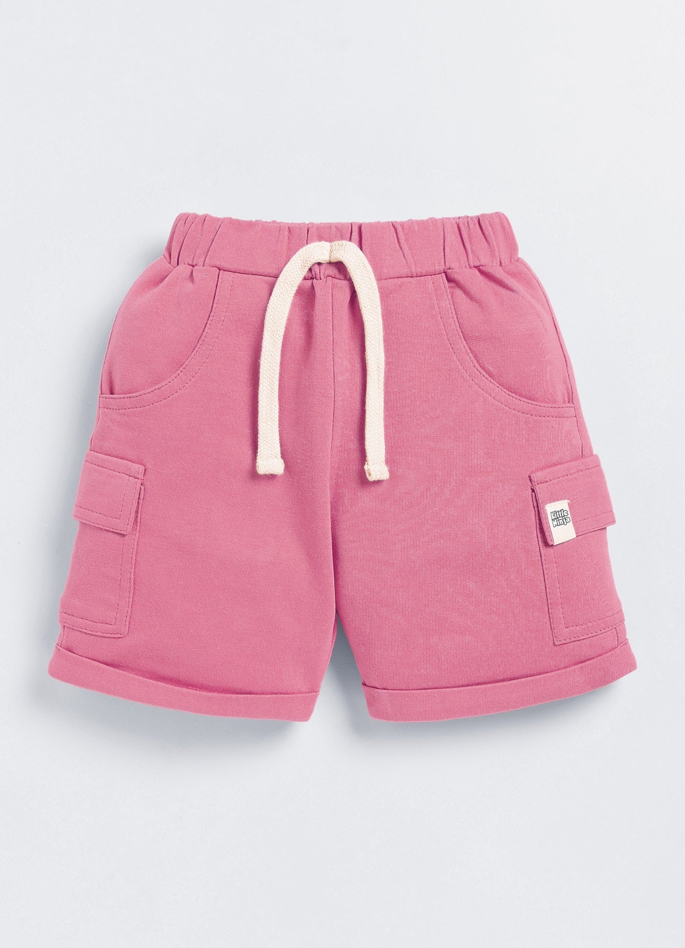 Short For Boys Casual Solid Cotton Blend  (Pink, Pack of 1)