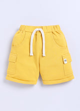 Baby Boys Casual T-shirt Shorts  (Green and Yellow)