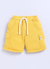 Short For Boys Casual Solid Cotton Blend  (Yellow, Pack of 1)