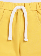 Short For Boys Casual Solid Cotton Blend  (Yellow, Pack of 1)