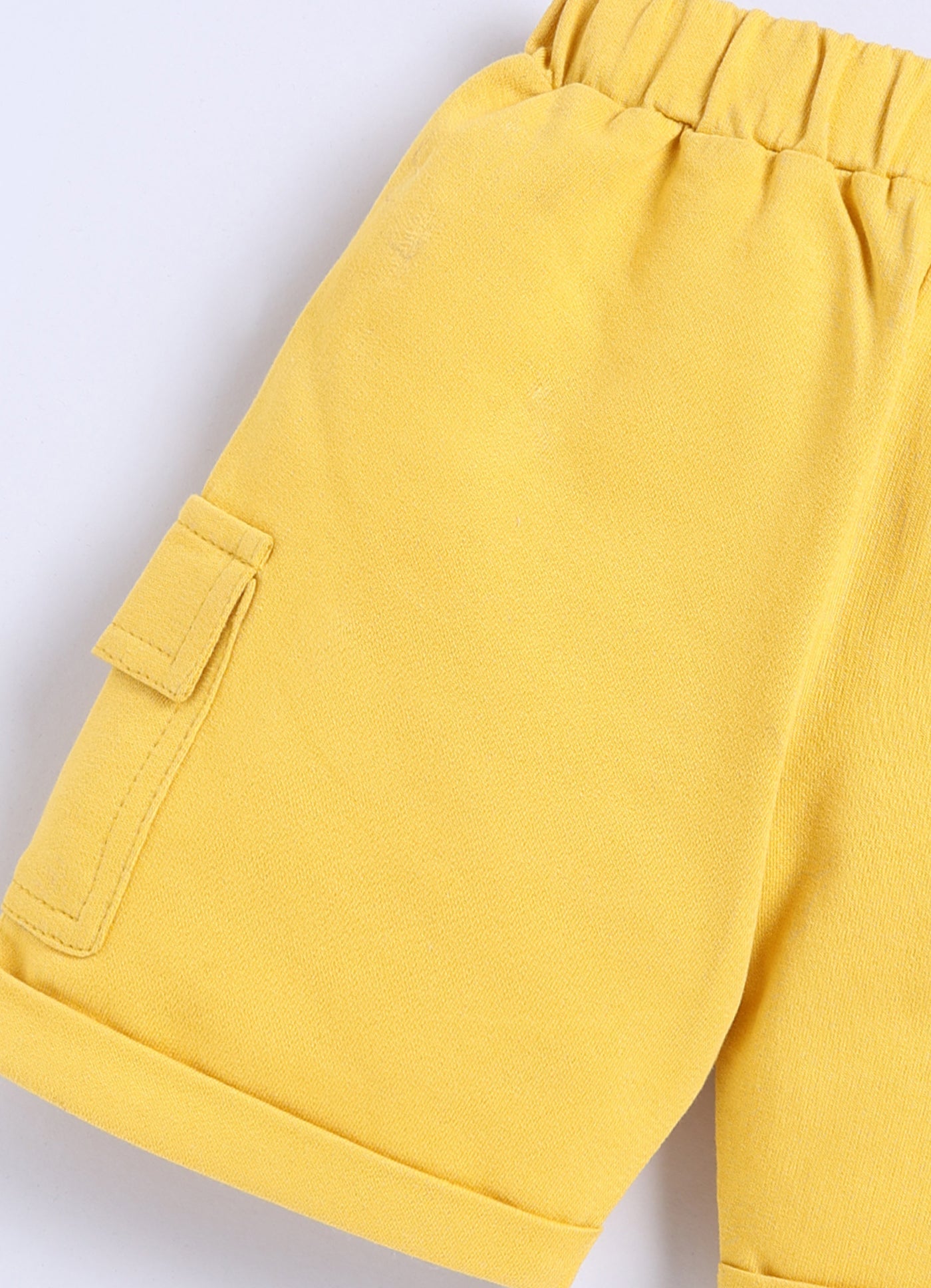 Short For Boys Casual Solid Cotton Blend  (Yellow, Pack of 1)