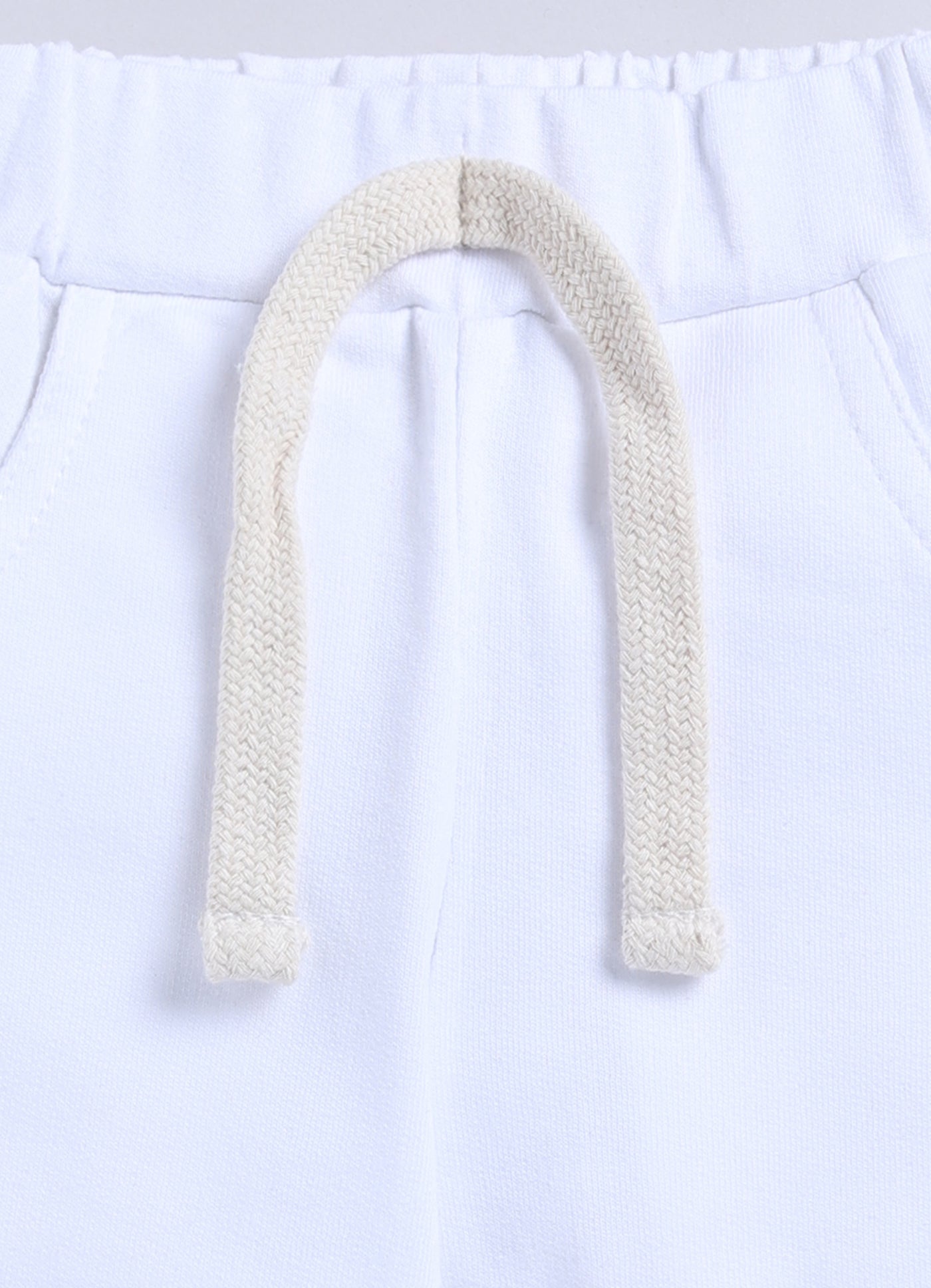 Short For Boys Casual Solid Cotton Blend  (White, Pack of 1)