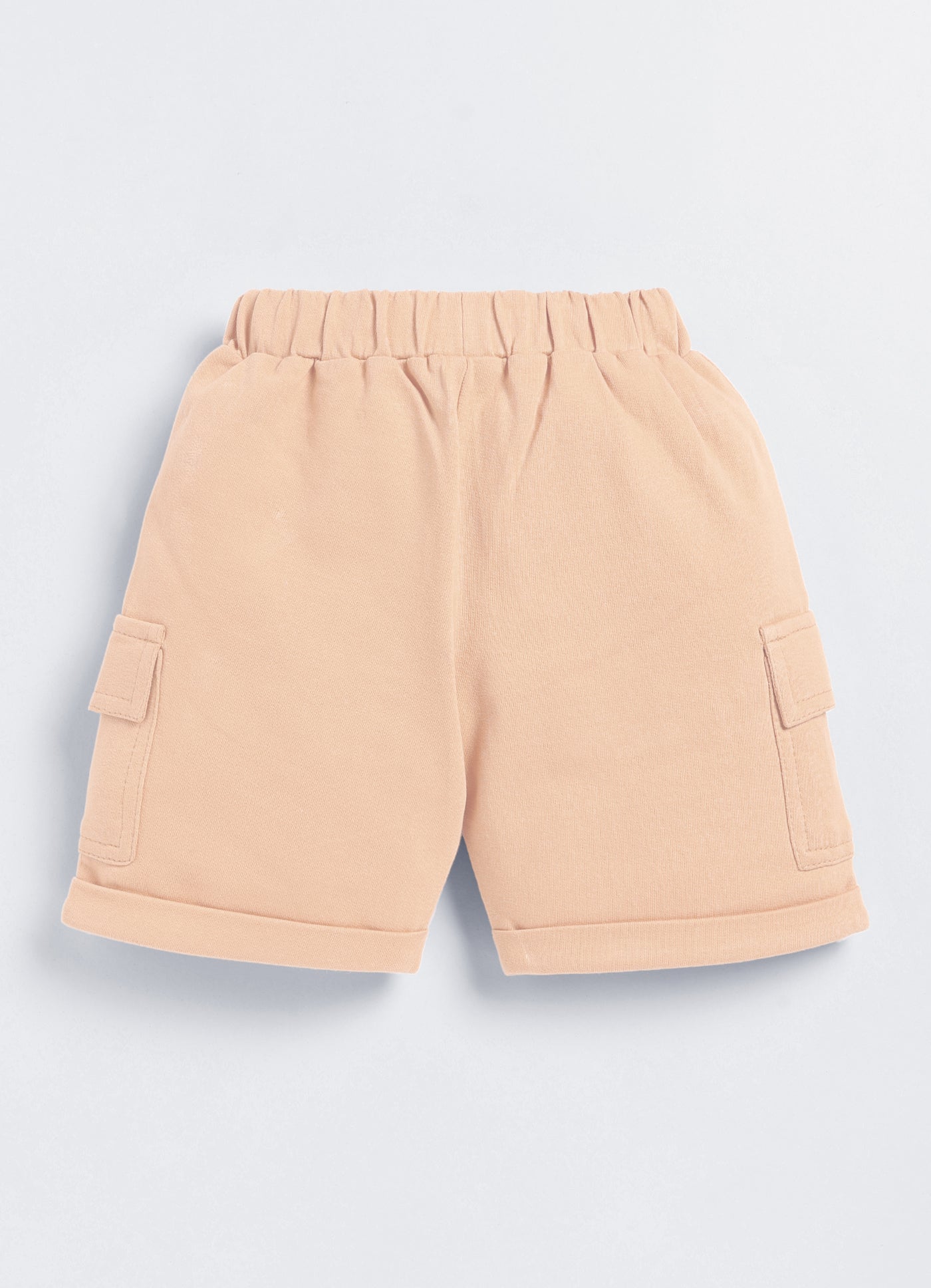 Short For Boys Casual Solid Cotton Blend  Beige, Pack of 1)
