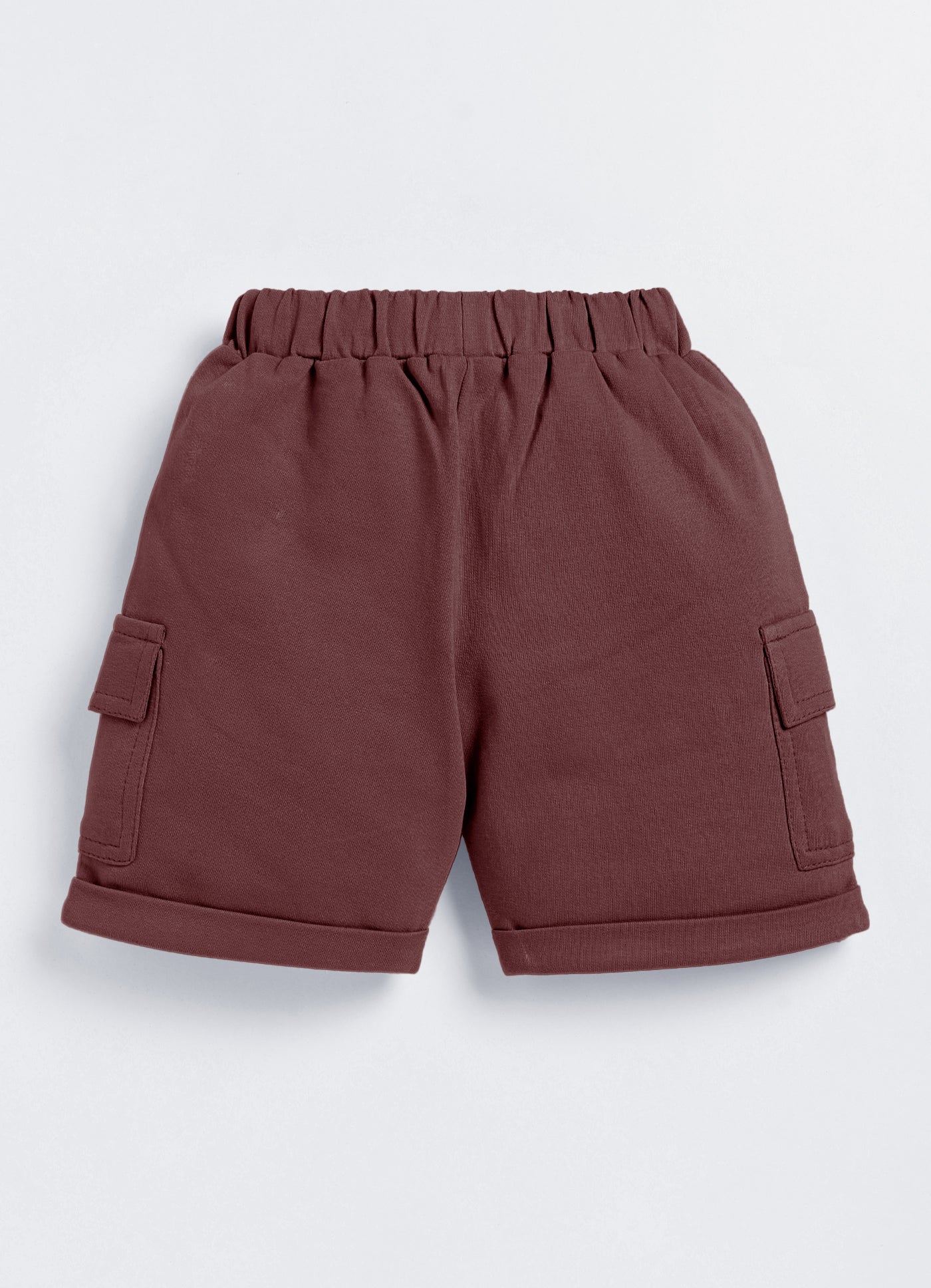 Short For Boys Casual Solid Cotton Blend  (Brown, Pack of 1)