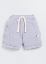 Short For Boys Casual Solid Cotton Blend  (Grey, Pack of 1)