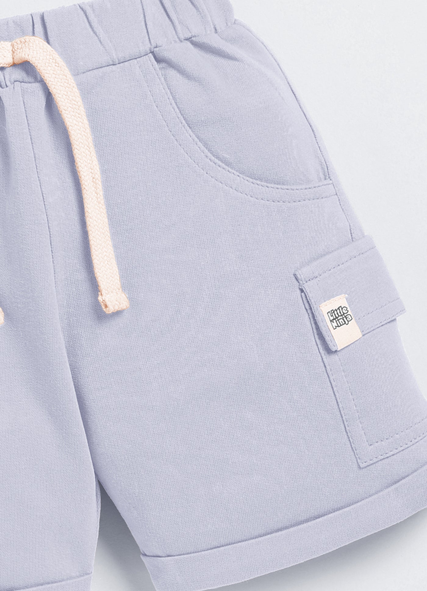 Short For Boys Casual Solid Cotton Blend  (Grey, Pack of 1)