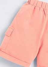 Short For Boys Casual Solid Cotton Blend  (Orange, Pack of 1)