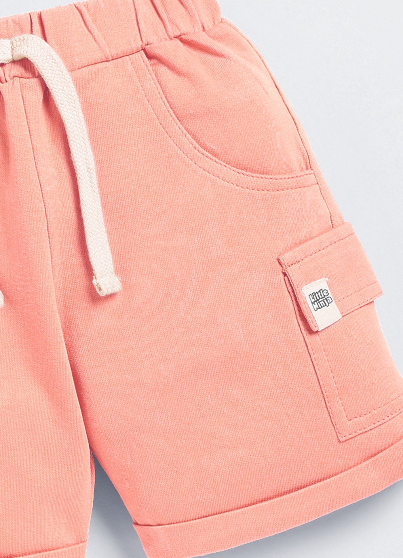 Short For Boys Casual Solid Cotton Blend  (Orange, Pack of 1)