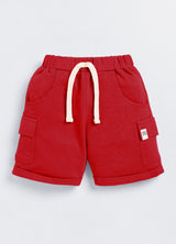 Baby Boys Casual T-shirt Shorts  (Yellow and Red)