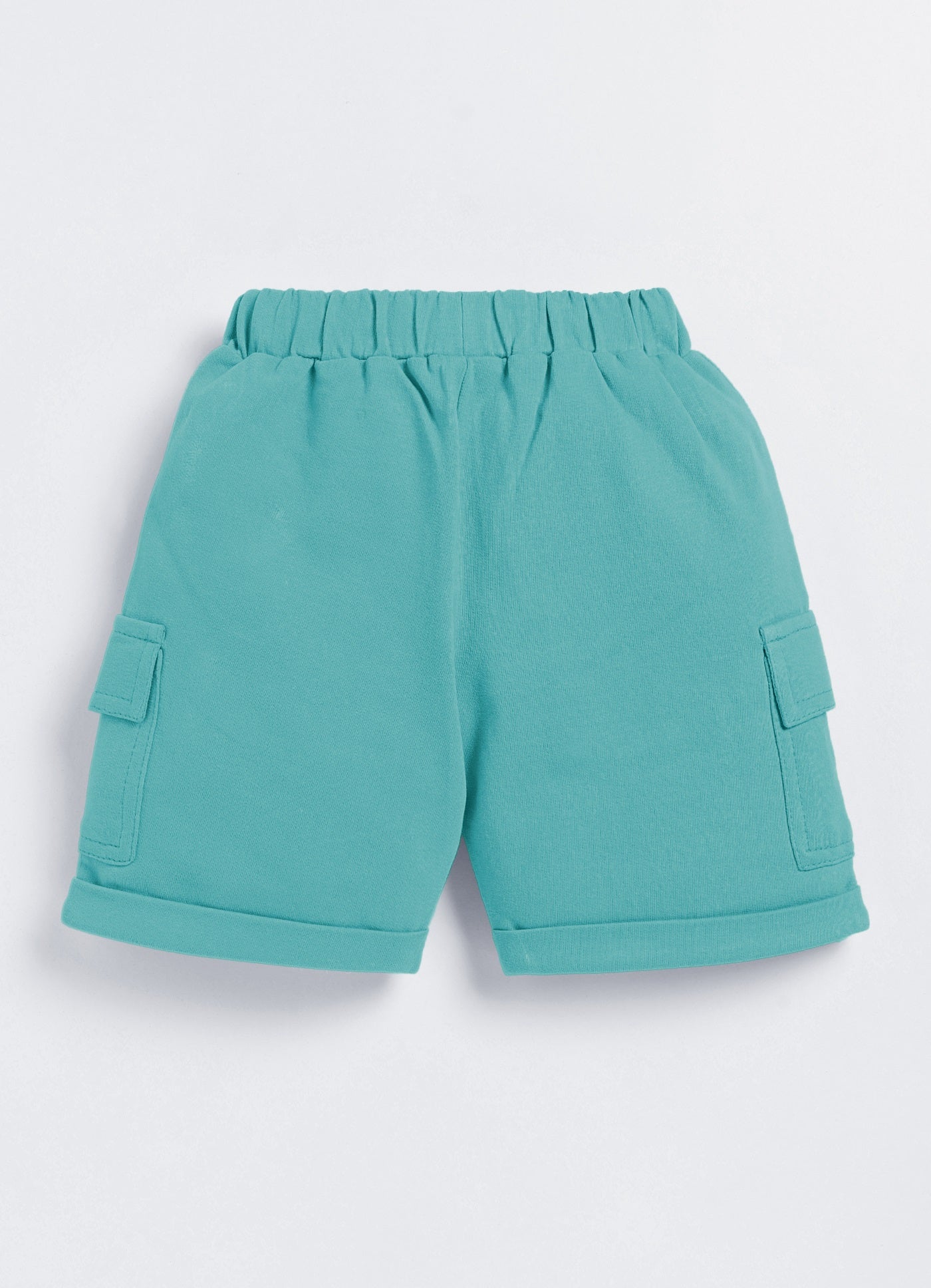 Short For Boys Casual Solid Cotton Blend  (Green, Pack of 1)