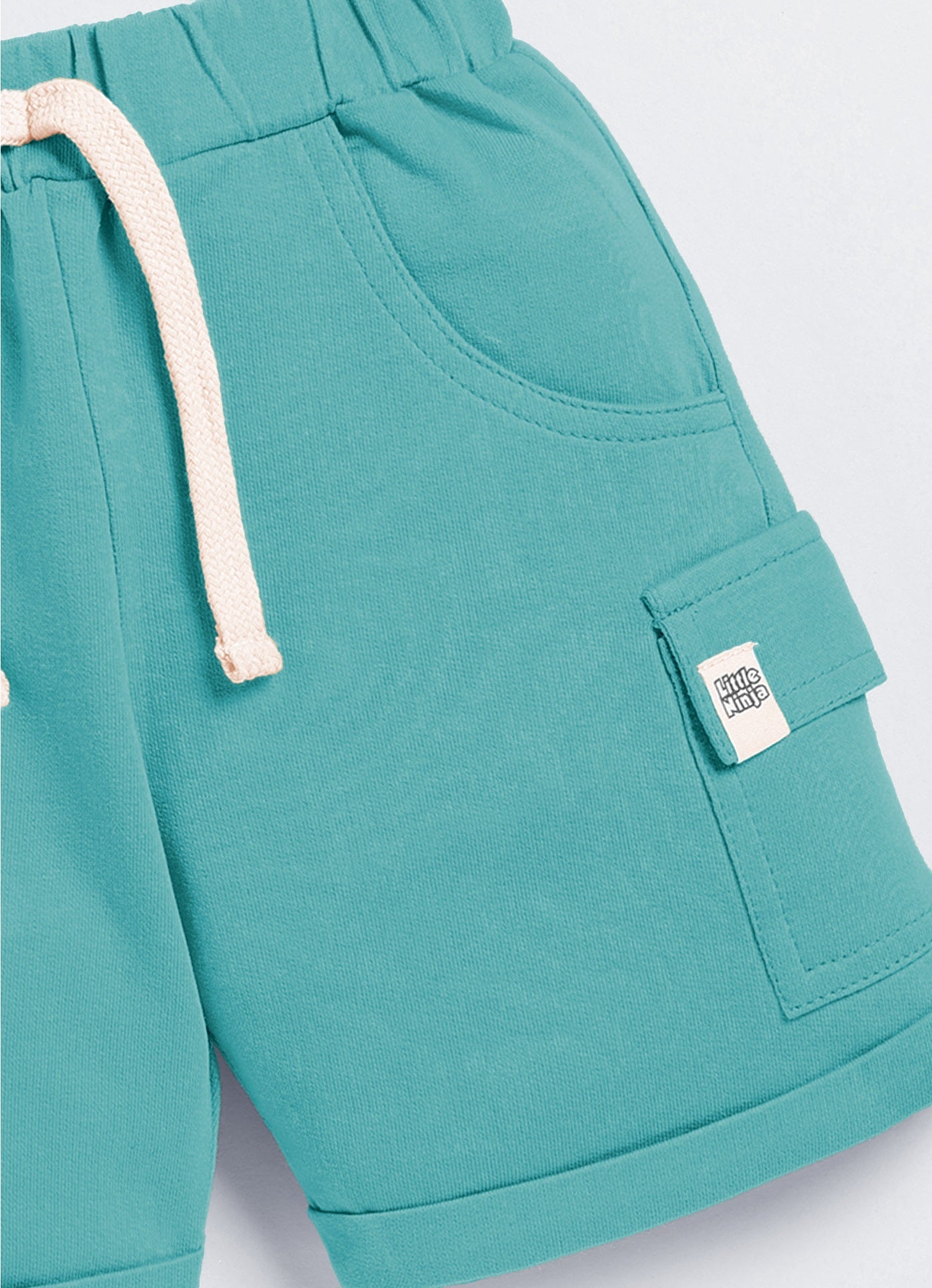 Short For Boys Casual Solid Cotton Blend  (Green, Pack of 1)