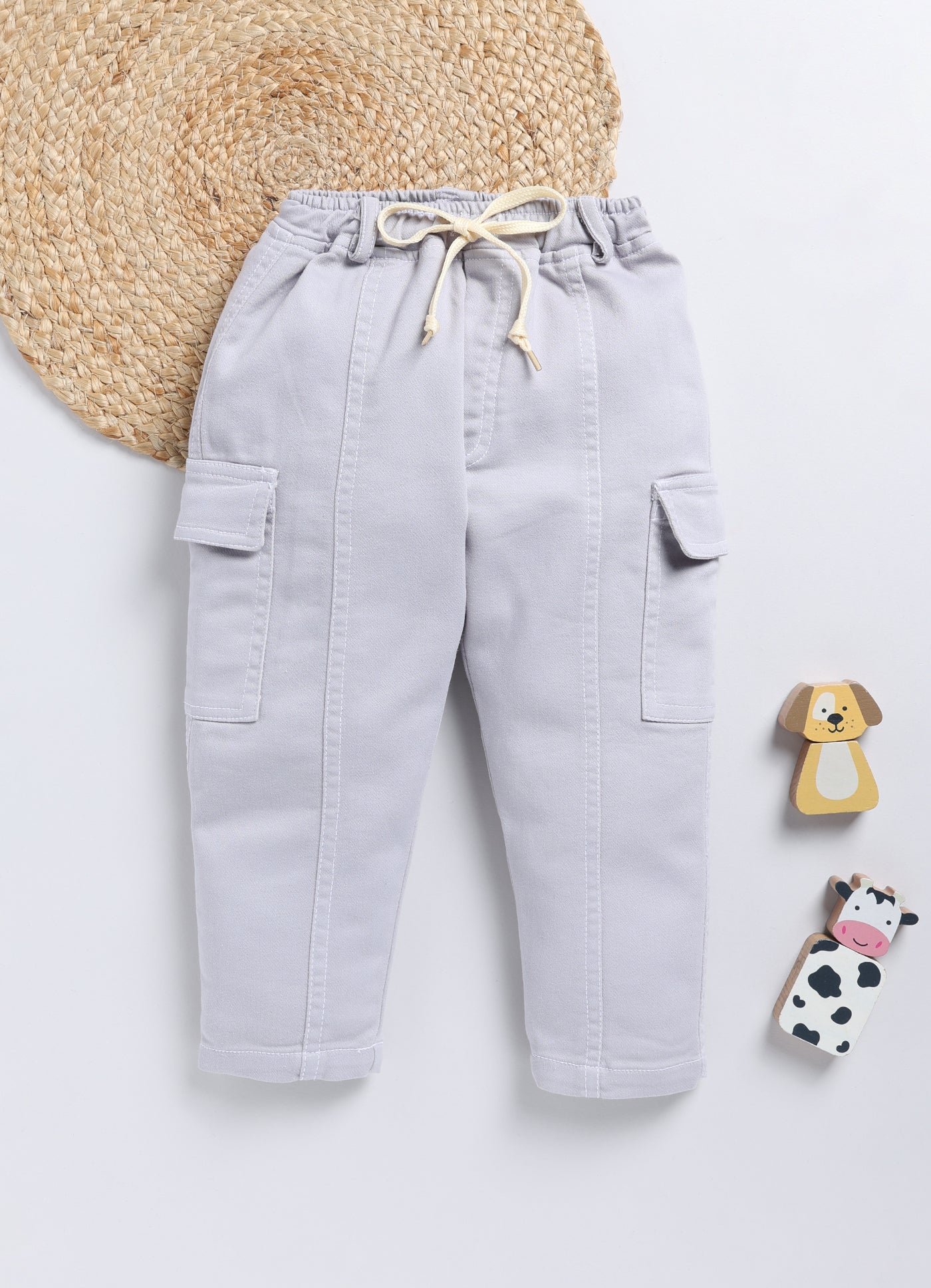 Baby Boys Jogger Fit Mid Rise Grey Jeans