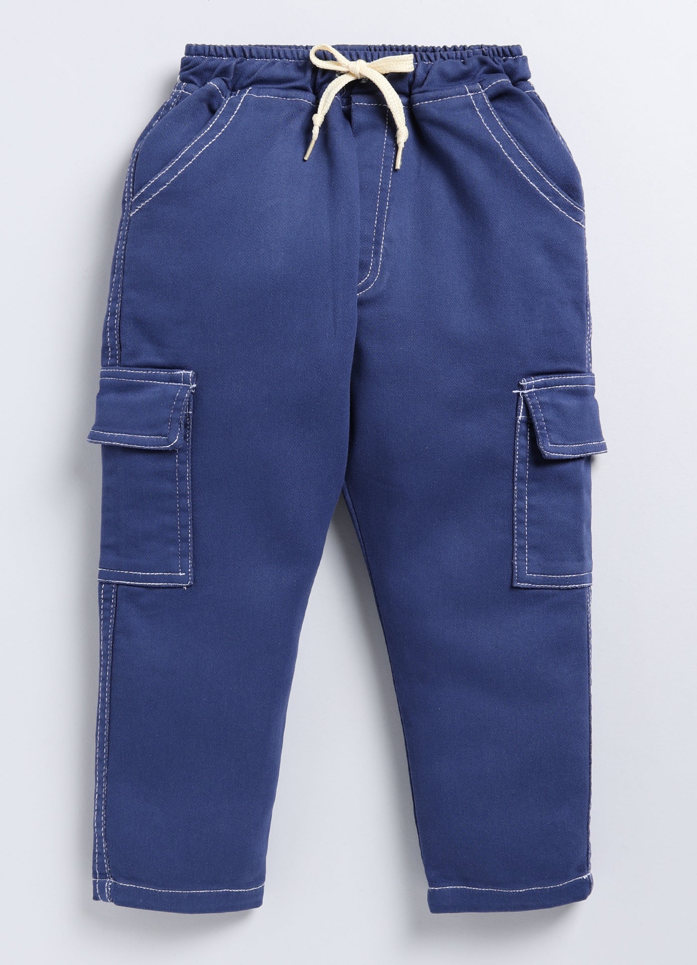 Boys Jogger Fit Mid Rise Dark Blue Jeans