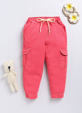 Boys Jogger Fit Mid Rise Red Jeans