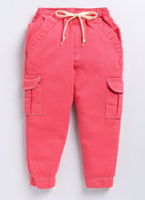 Boys Jogger Fit Mid Rise Red Jeans