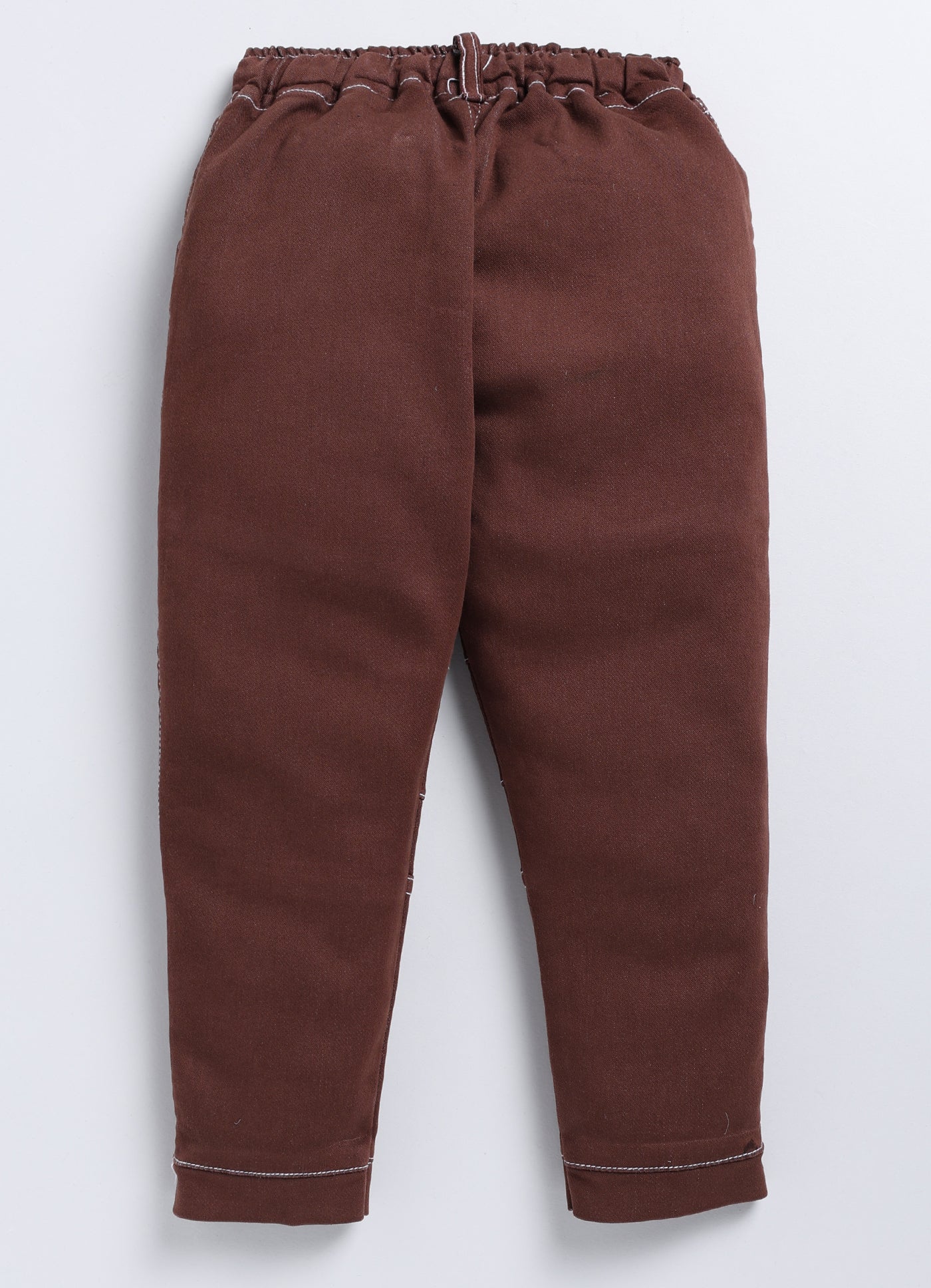 Boys Jogger Fit Mid Rise Brown Jeans