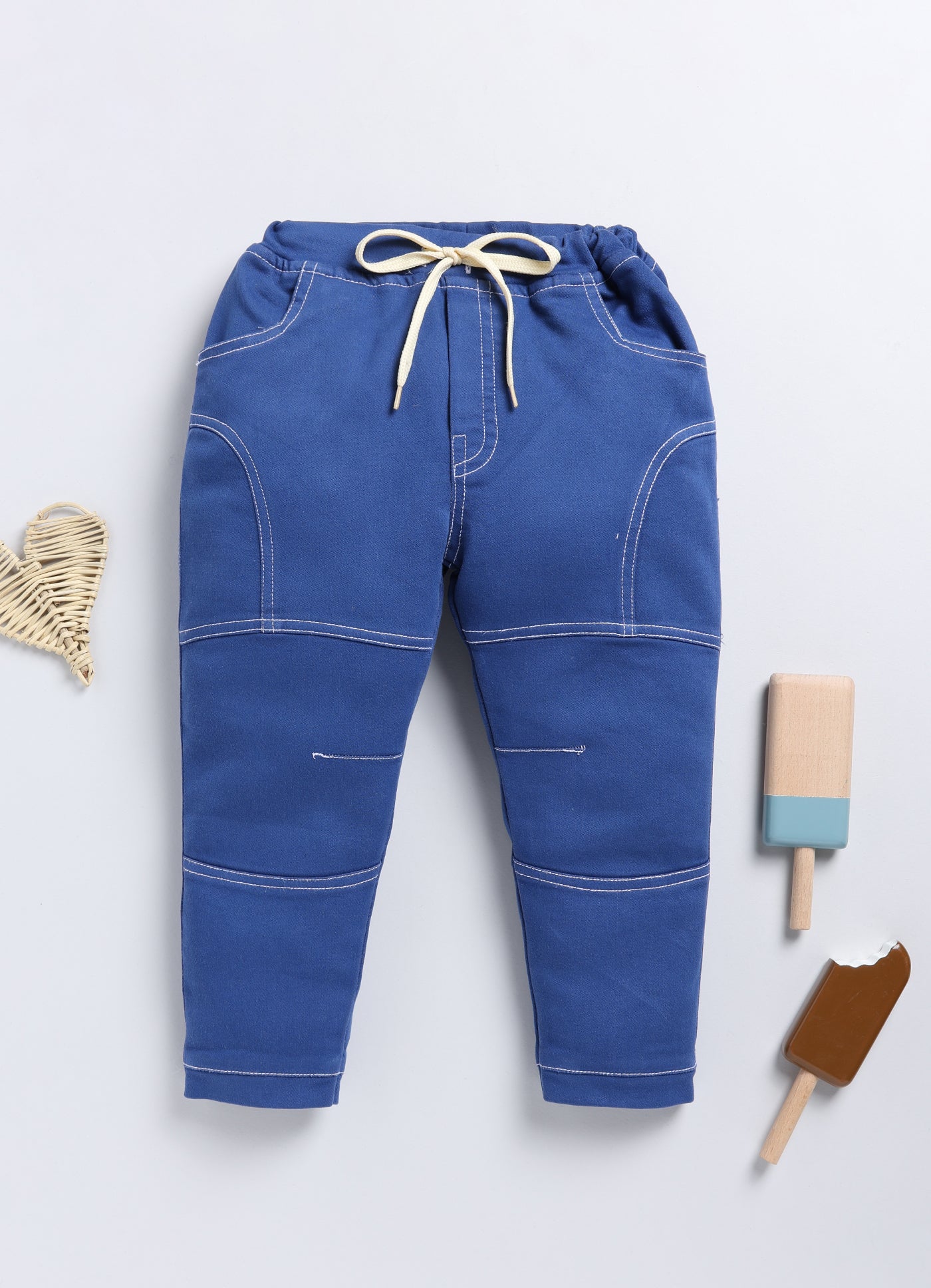 Boys Jogger Fit Mid Rise Blue Jeans