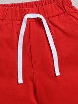 Boys Spiderman Casual T-shirt Shorts  (WHITE RED)