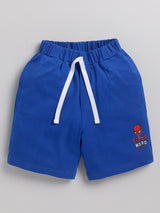 Boys Spiderman Casual T-shirt Shorts  (WHITE BLUE)