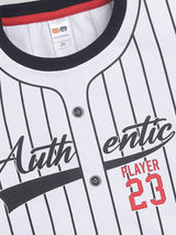 Boys Casual T-shirt Shorts  (WHITE BLACK)