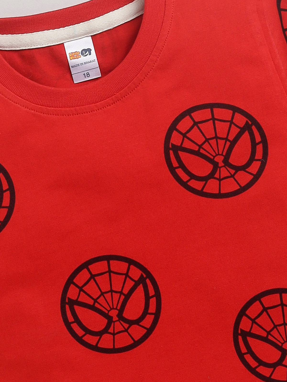 Boys Avengers Casual T-shirt Shorts  (RED)