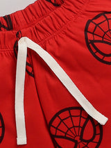 Boys Avengers Casual T-shirt Shorts  (RED)