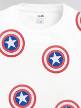 Boys Avengers Casual T-shirt Shorts  (WHITE)