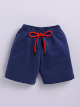 Boys Casual T-shirt Shorts  (RED NAVY)