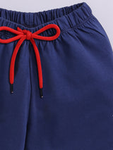 Boys Casual T-shirt Shorts  (RED NAVY)