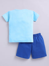 Boys Casual T-shirt Shorts  (SKY)