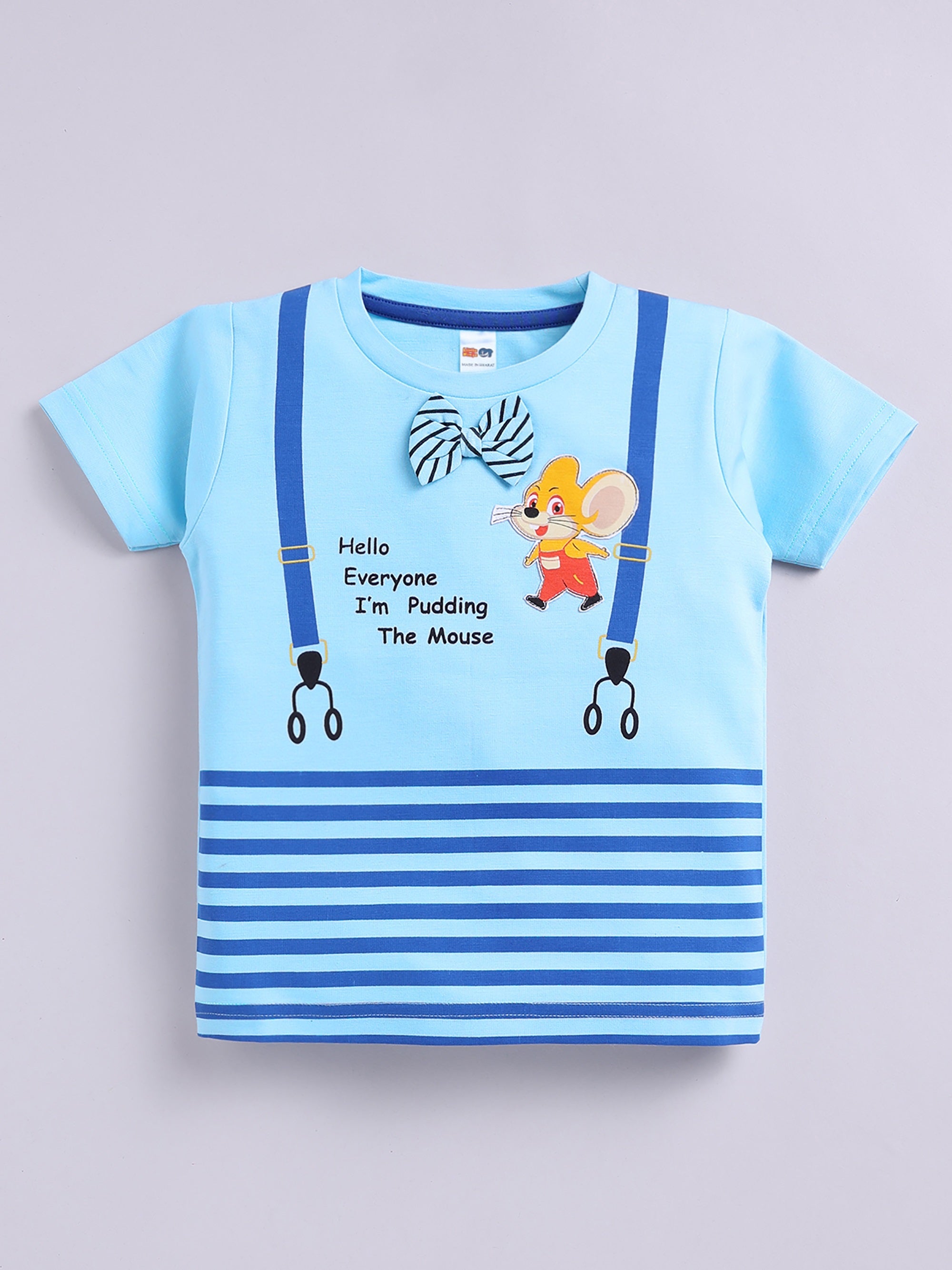 Boys Casual T-shirt Shorts  (SKY)