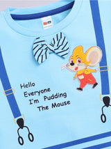 Boys Casual T-shirt Shorts  (SKY)