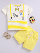 Boys Casual T-shirt Shorts  (YELLOW)