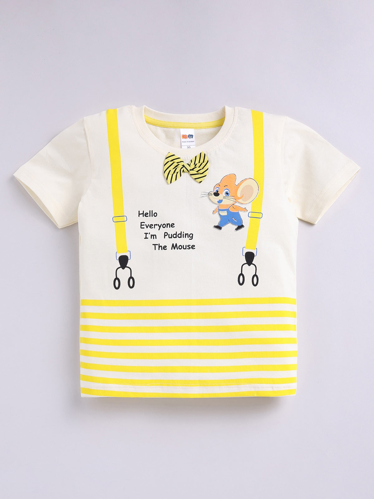Boys Casual T-shirt Shorts  (YELLOW)