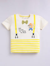 Boys Casual T-shirt Shorts  (YELLOW)