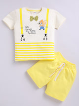 Boys Casual T-shirt Shorts  (YELLOW)
