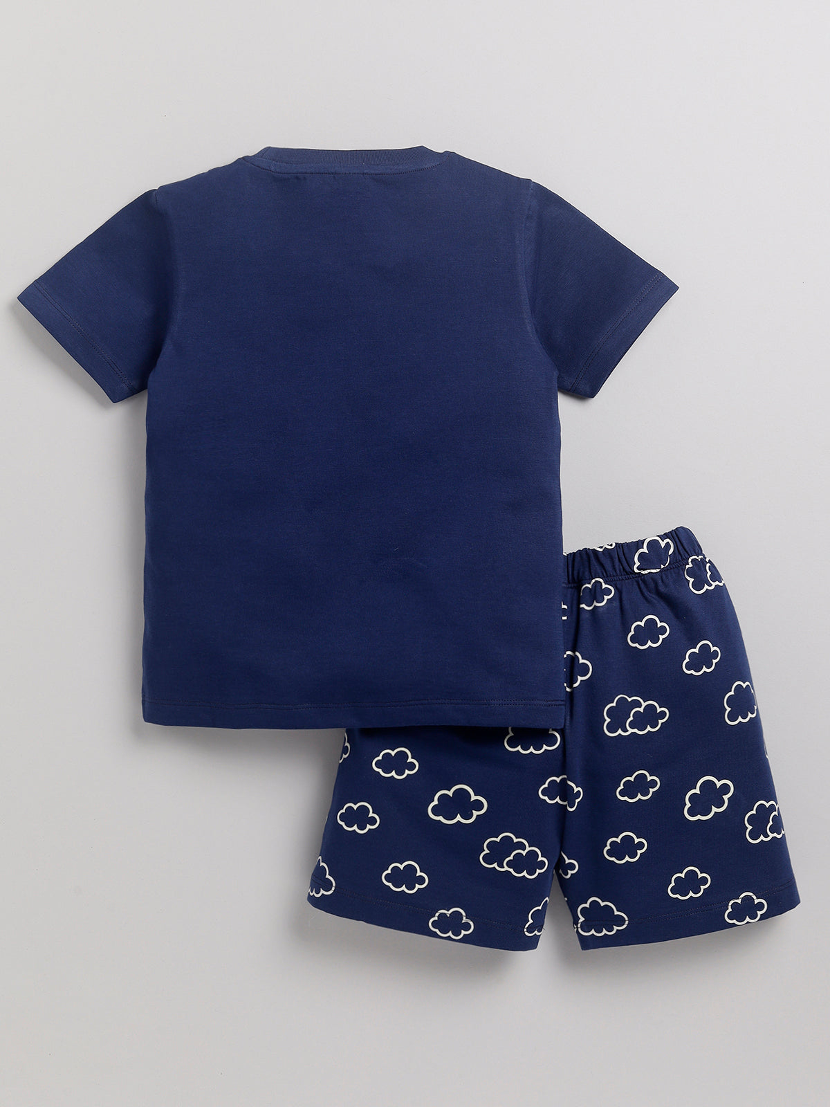 Boys Casual T-shirt Shorts  (NAVY)