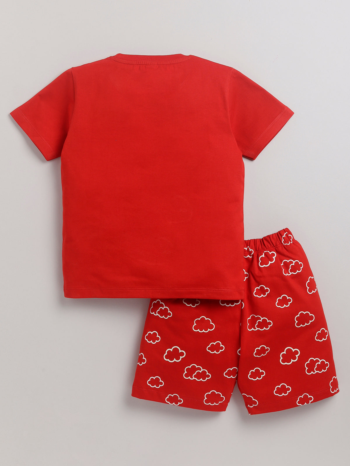 Boys Casual T-shirt Shorts  (RED)