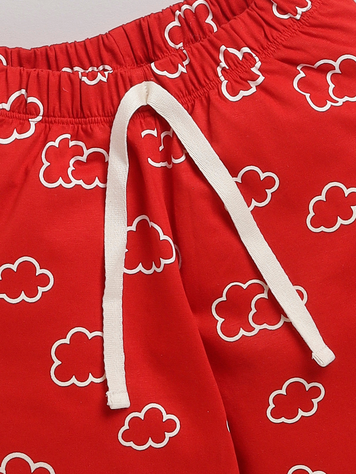 Boys Casual T-shirt Shorts  (RED)