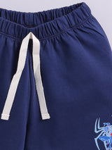 Boys Spiderman Casual T-shirt Shorts  (SKY NAVY)