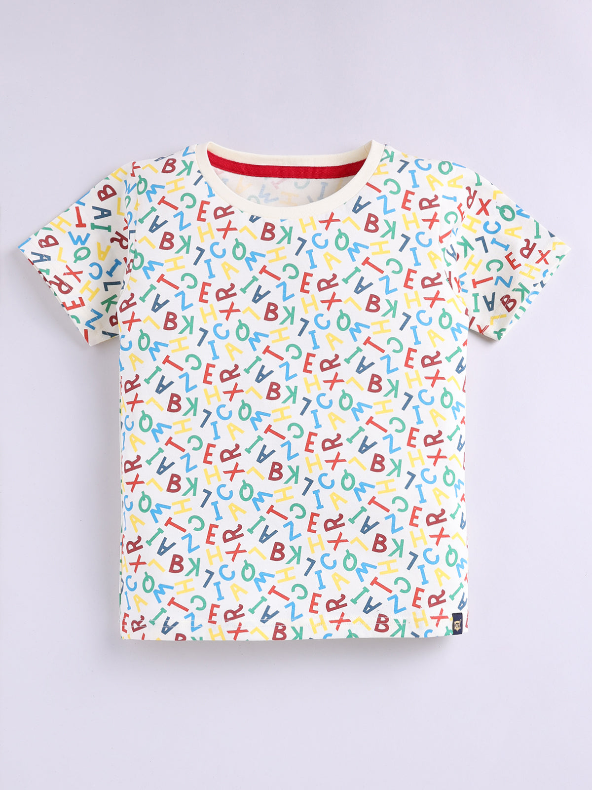 Boys Casual T-shirt Shorts  (White)